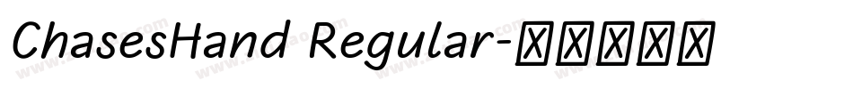 ChasesHand Regular字体转换